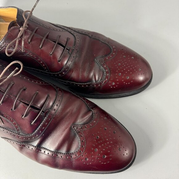 Authentic Salvatore Ferragamo Wingtip Oxford Dress Shoes, Men\'s 13 D